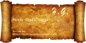 Hoch Gyöngyi névjegykártya