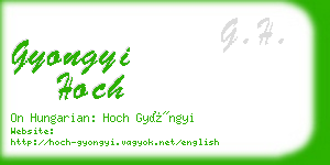 gyongyi hoch business card